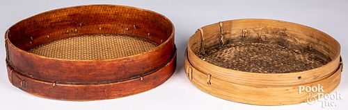 Two Scandinavian sifter sieve basket, 19th c.