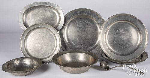 Group of Continental pewter, 19th c.