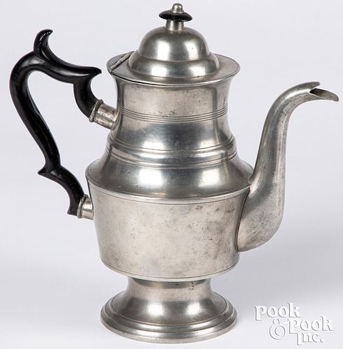 Middletown, Connecticut pewter teapot, 19th c.