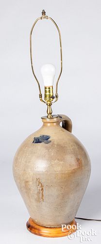 Ohio three-gallon stoneware jug table lamp