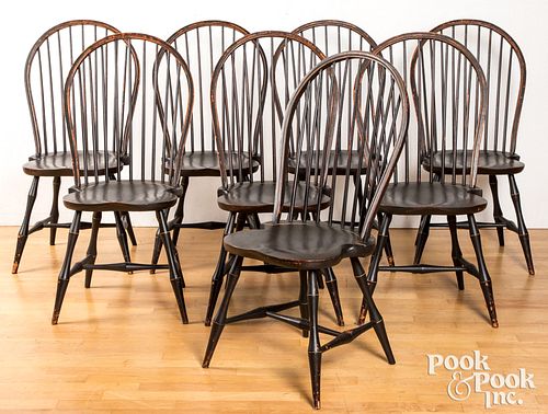 Eight bowback Windsor chairs by David Smith
