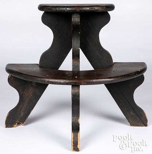 Small painted pine plant stand, ca. 1900