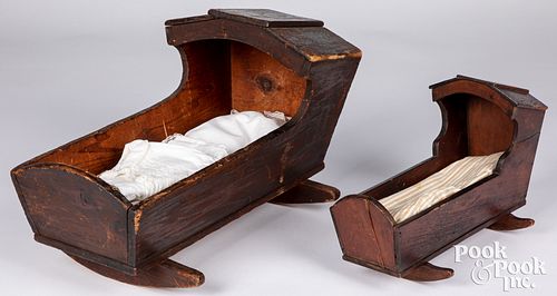 Two doll cradles, 19th c.