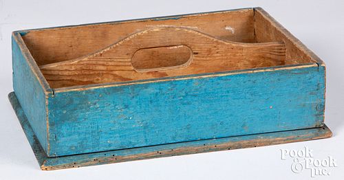 Painted pine tool carrier, late 19th c.