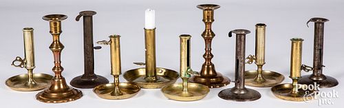 Group of candlesticks, 19th and 20th c.