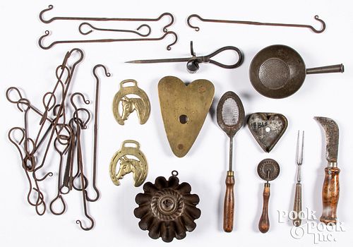 Miscellaneous metalware, 19th and 20th c.