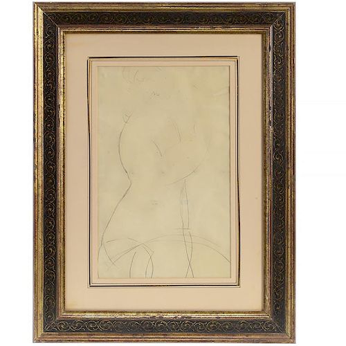 Attributed to Amedeo Modigliani, drawing