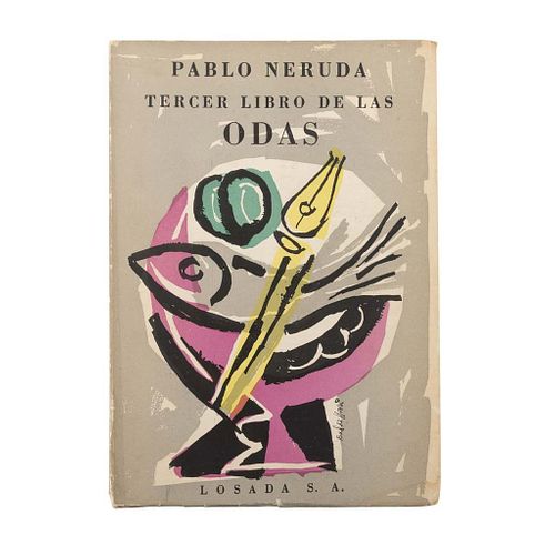 Neruda, Pablo. Tercer Libro de las Odas. Buenos Aires: Editorial Losada, 1957. 205 p.  Dibujo de la tapa por Silvio Baldessari.