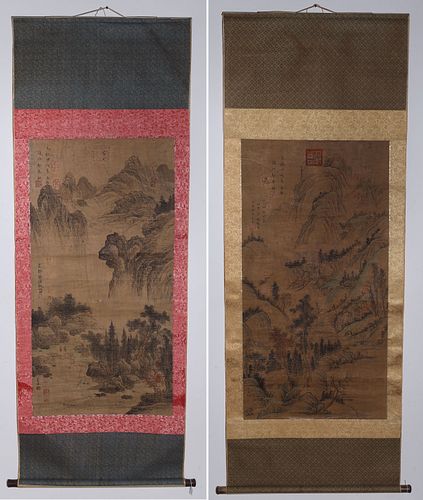 Two Chinese Scrolls After Xia Gui & Ma Yuan