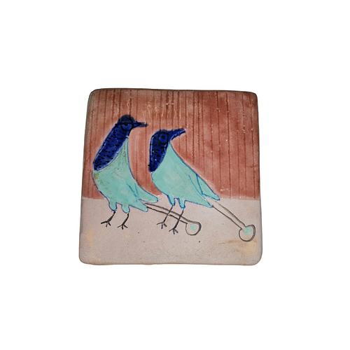 Adorable blue and turqoise handpainted birds. 71 pieces. They can be purchased in groups of ten. 