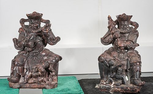 Two Chinese Stone Guardians