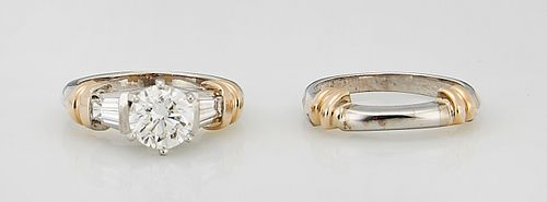 Wedding Band and Engagement Ring Suite