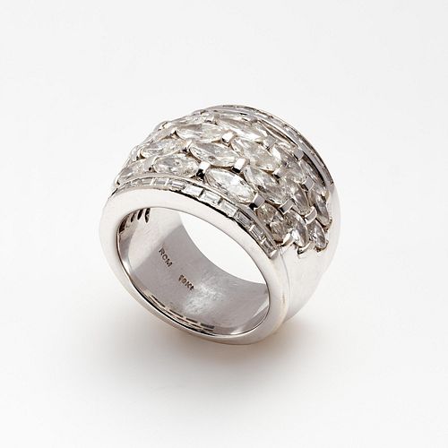 Wide 18k Diamond Ring by RCM 5.0 ctw