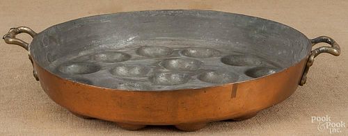Large copper muffin pan, 19th c.