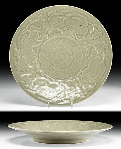 19th C. Chinese Celadon Glazed Plate