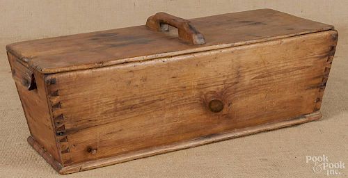 Pennsylvania pine dough box, 19th c.