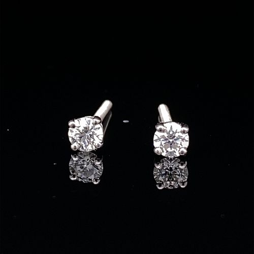 Tiffany & Co Platinum Diamond Stud Earringsت
