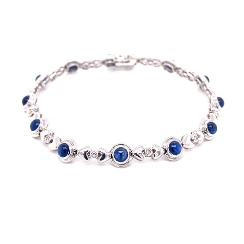 18k Diamond Sapphire Bracelet