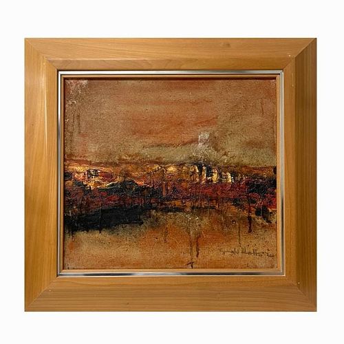 60's Expressionist Landscape Oil Painting