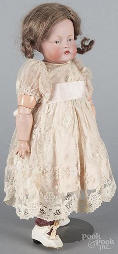 Attributed to Kestner, bisque character doll, inscribed 184, with painted eyes