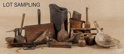 Group of miscellaneous woodenware, 19th/20th c.