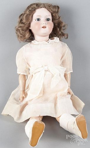 Armand Marseille bisque head doll, 19th c., inscribed {Armand Marseille Germany 390n A12 1/2M}