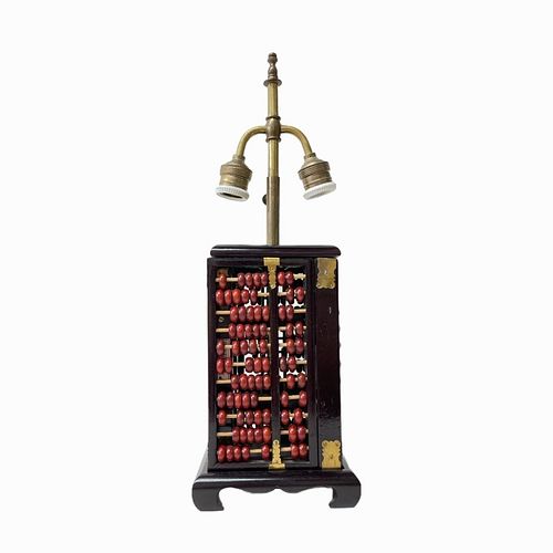 Vintage Chinese Abacus Lamp