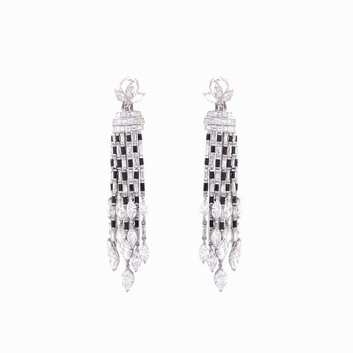 Platinum 19.50ct Diamond Chandelier Earrings