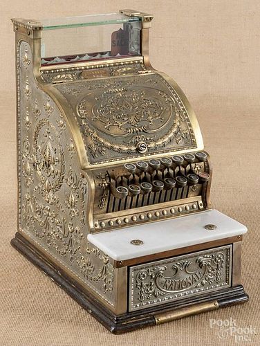 National brass cash register, early 20th c.