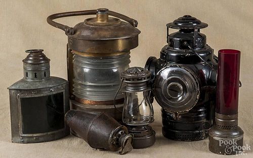 Group of miscellaneous lighting, 19th/20th c.