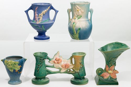 Roseville Pottery Vase Assortment