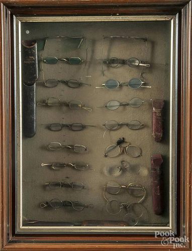 Collection of early eye glasses