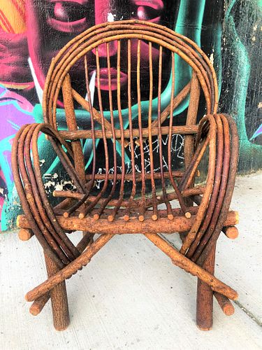Large High Back Willow Branch Chair old hickory type