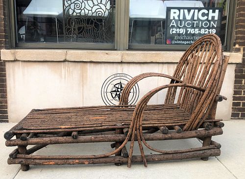 Rare Willow Branch Chaise Lounge old hickory type 