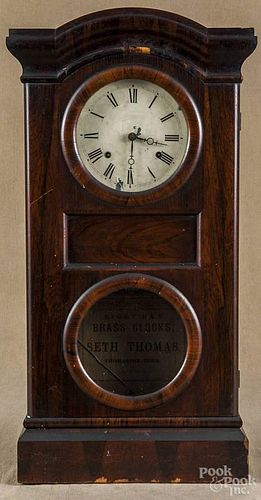 Seth Thomas mahogany shelf clock, late 19th c.