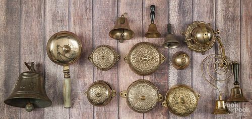 Group of brass bells, 19th/20th c.