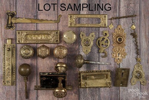 Collection of brass hardware, 19th/20th c.