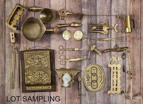 Group of miscellaneous brass items, 19th/20th c.