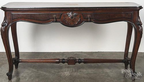 Victorian walnut pier table, 32 3/4'' h., 59'' w.