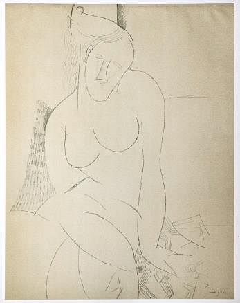 Amedeo Modigliani - Untitled Portrait of a Naked Women