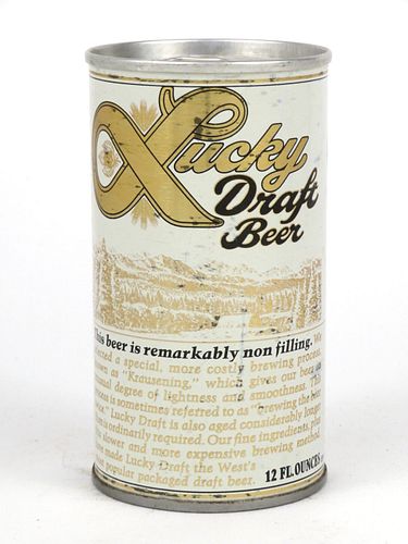 Lucky Draft Beer ~ 12oz Can ~ T89-32