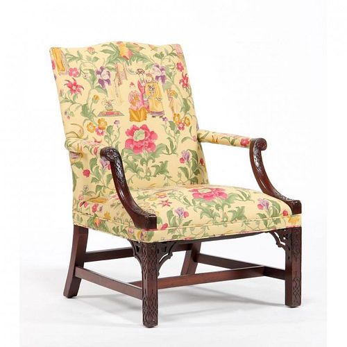 George III Upholstered Arm Chair