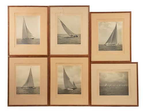(6) YACHTING PHOTOGRAPHS BY BEKEN & SON