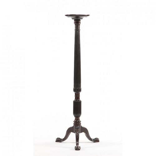 Chippendale Style Tall Carved Pedestal