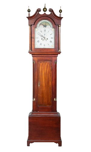 PERIOD CHIPPENDALE MAHOGANY TALL CLOCK