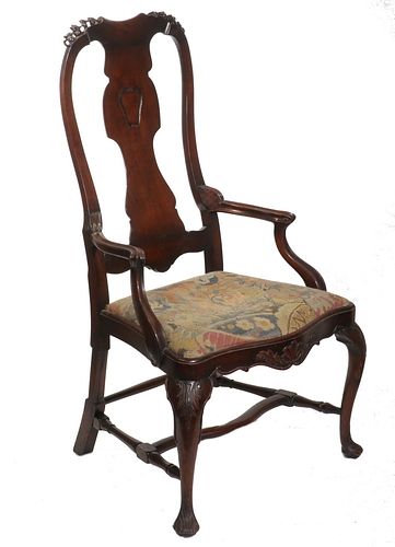 BENCH-MADE IRISH CHIPPENDALE ARMCHAIR