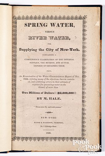 Spring Water Versus River Water, NY, 1835