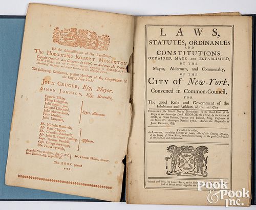 Laws, Statutes, Ordinances... NY, 1763