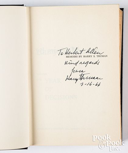 Signed Memoirs by Harry S. Truman