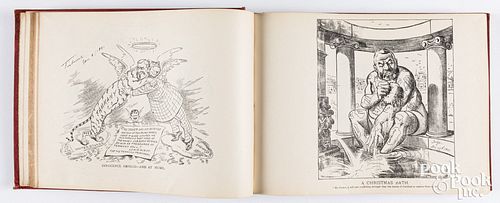 Unmarked book of political cartoons